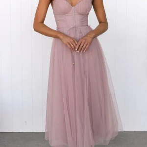 Elodie – Robe maxi avec décolleté en V