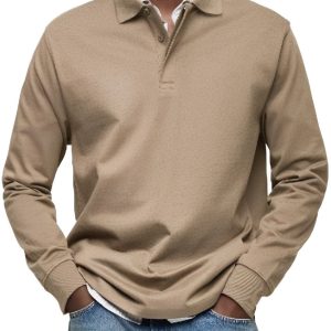 Rowan - Polo élégant à manches longues pour hommes