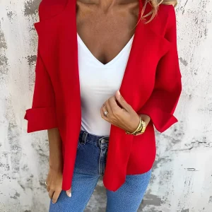 Angelle - Blazer en daim élégant et décontracté pour femmes