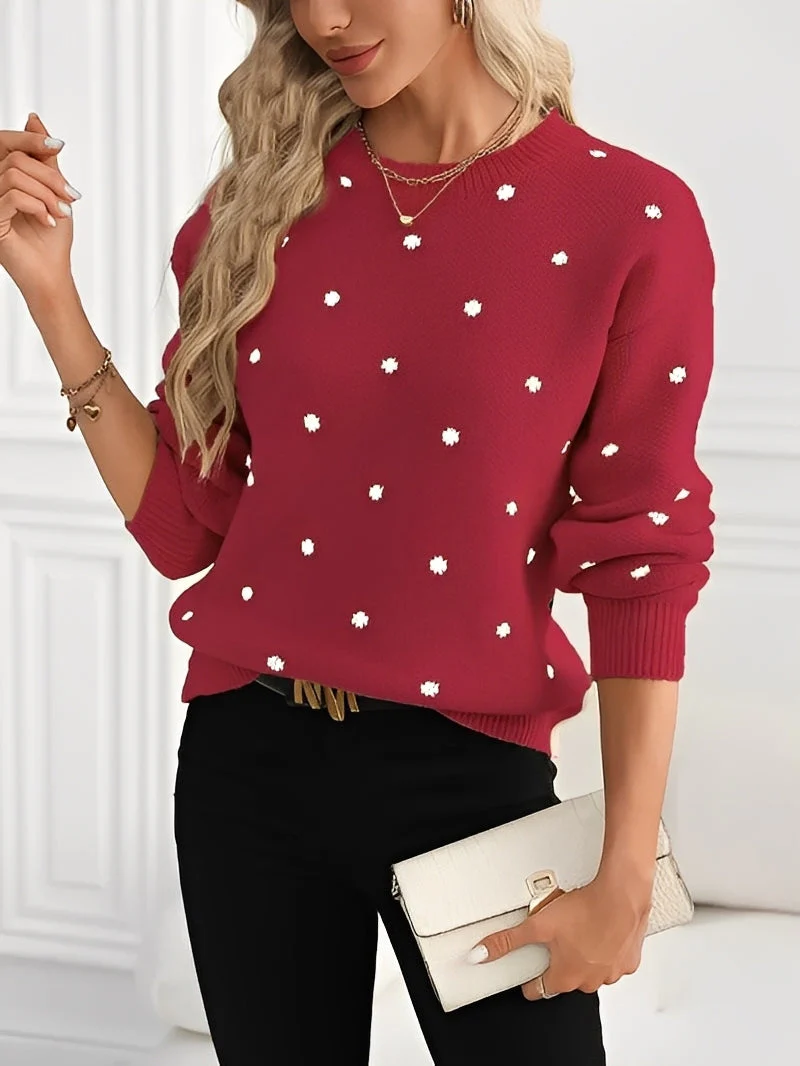 Karly - Pull à pois tendance pour femme – Image 3