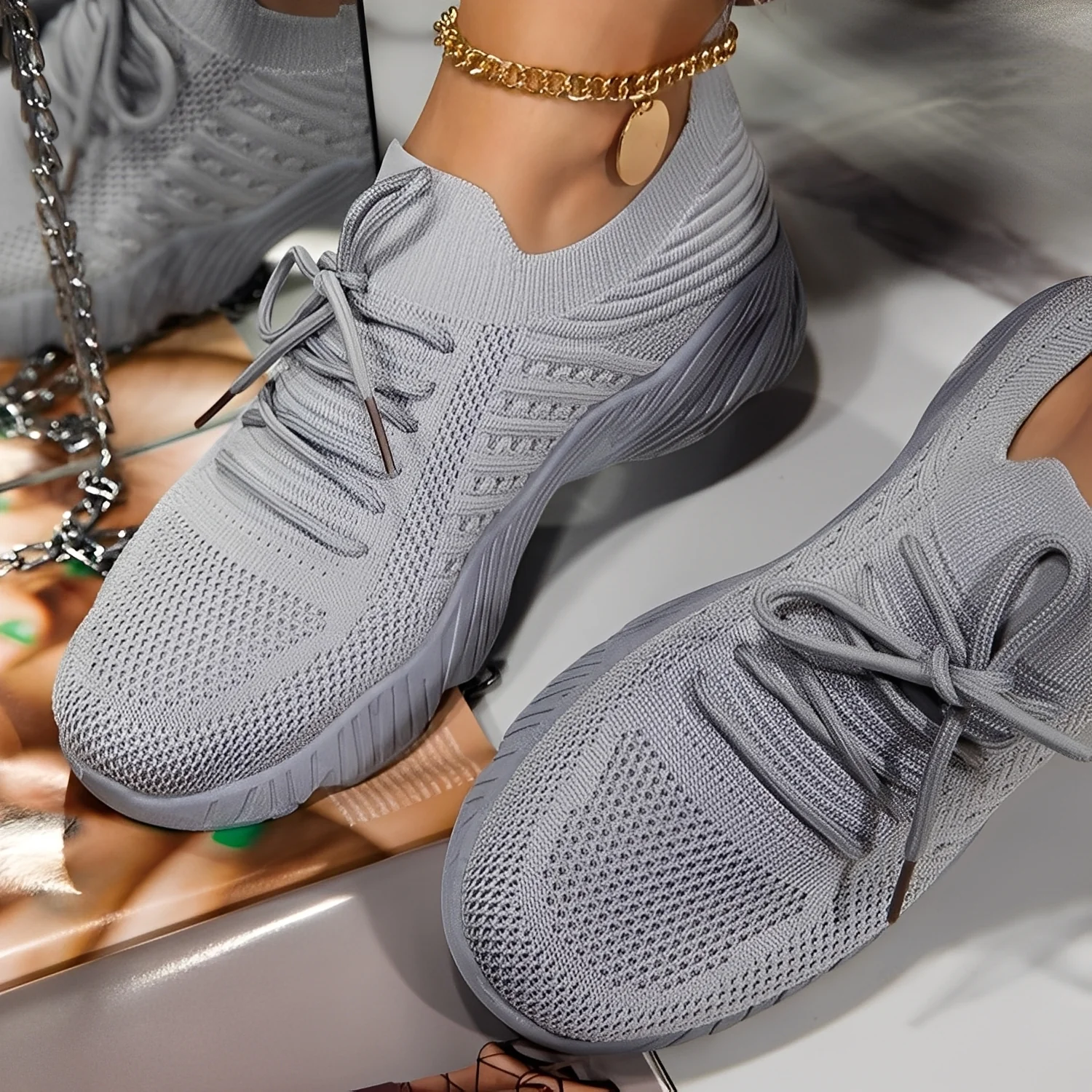 Axelle - Baskets orthopédiques en maille pour femmes