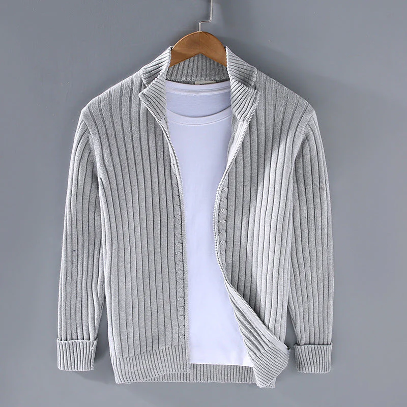 Jeffrey - Cardigan contemporain à fermeture éclair pour hommes – Image 4