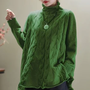 Carla - Pull à col roulé relaxed pour femmes