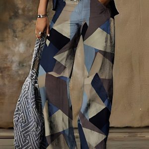 Keeley - Pantalon en denim pour femmes avec coupe large et design élégant