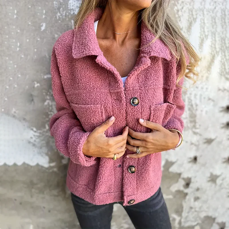 Eleanor - Manteau en laine contemporain avec col à revers pour femmes – Image 3