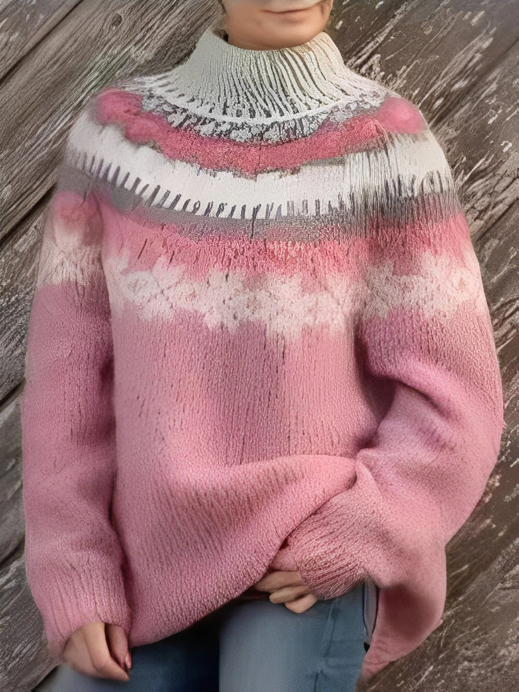 Lorine - Pull douillet avec motif chic pour femmes – Image 5