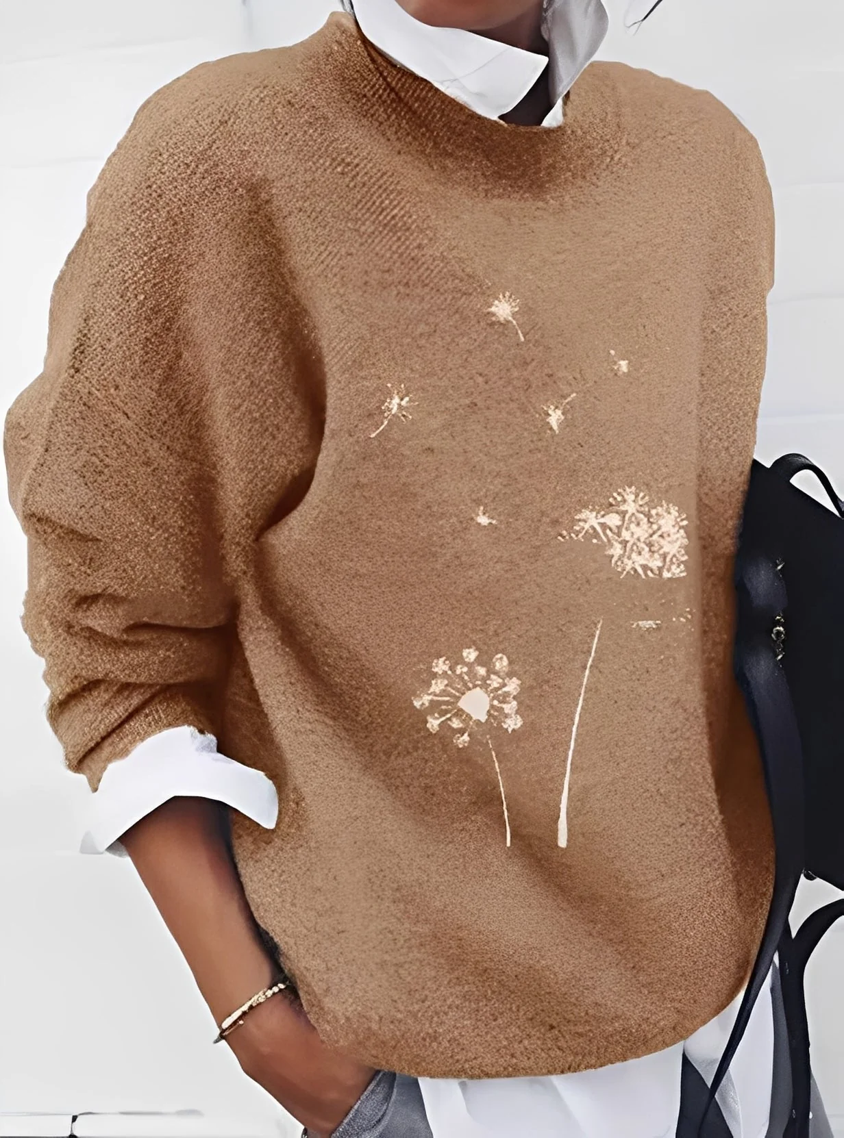 Milly - Pull tendance, coupe large avec motif pour femmes – Image 3