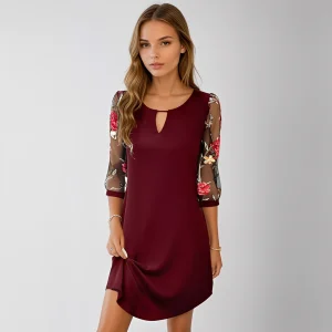 Dorina - Élégante robe chemise à motifs floraux pour femmes