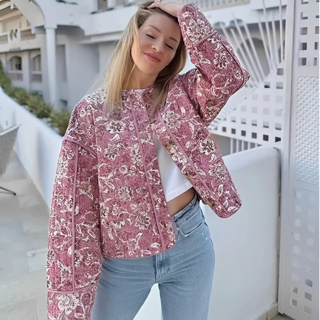 Jelica - Veste florale confortable et chaude pour femmes – Image 2