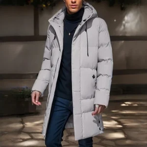 Enand - Manteau d'hiver à capuche tendance pour homme