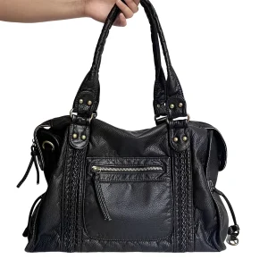 Hollie - Sac à main chic en cuir avec fermeture éclair pour dames