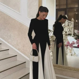 Robe de Soirée Avec Détails Epissés Pour Femme | Maxi