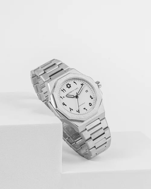 MONTRE MAISON DU TEMPS MTZETA ARABIC BLANC ACIER – Image 3