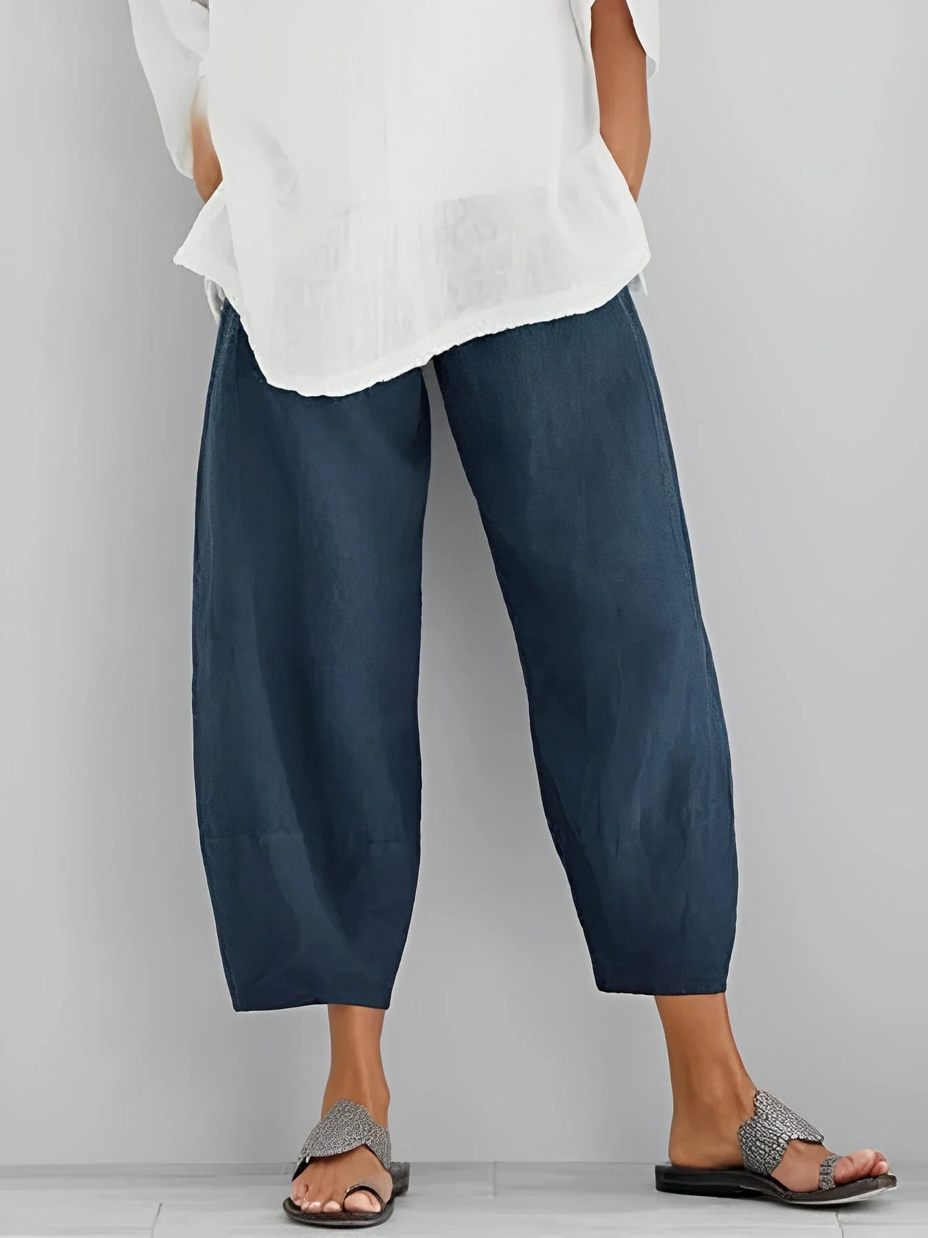 Alethea - Pantalons en lin confortables à coupe ample – Image 3