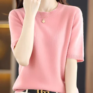 Blandine - Pull à manches courtes pour femme