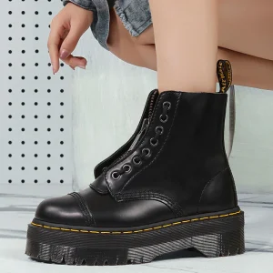 Ruth - Bottines en cuir à fermeture éclair pour femmes