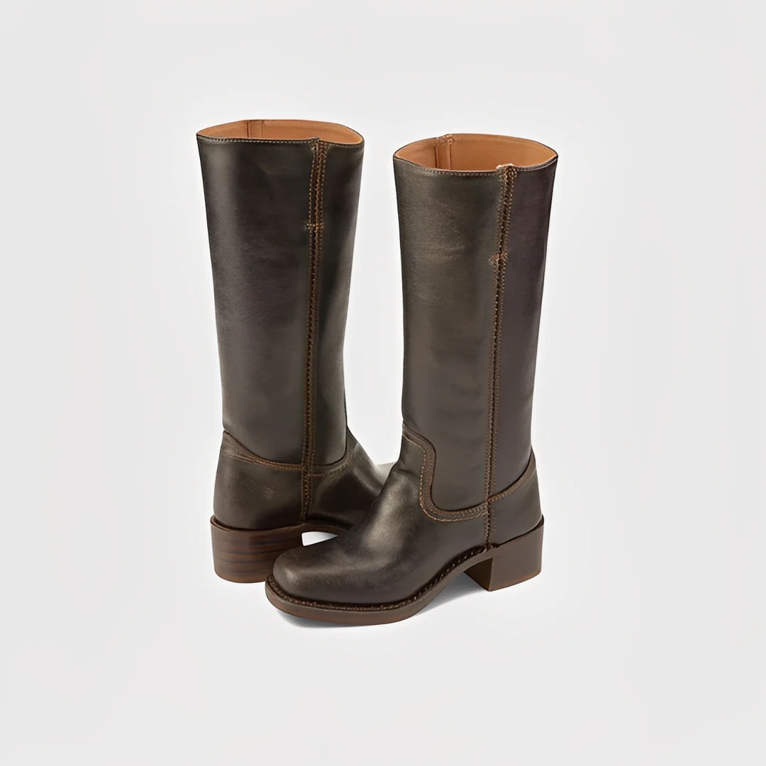 Lauryne - Bottes en cuir à talons hauts pour femmes – Image 5