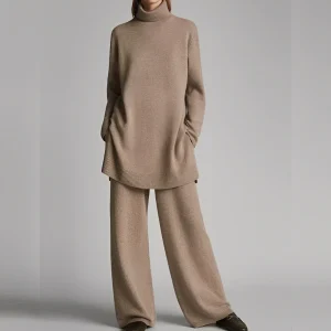 Mireille - Pull et pantalon d'hiver décontractés pour femmes ensemble