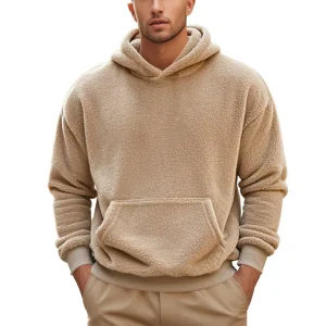 Phillip - Sweat à capuche en velours chaud pour hommes