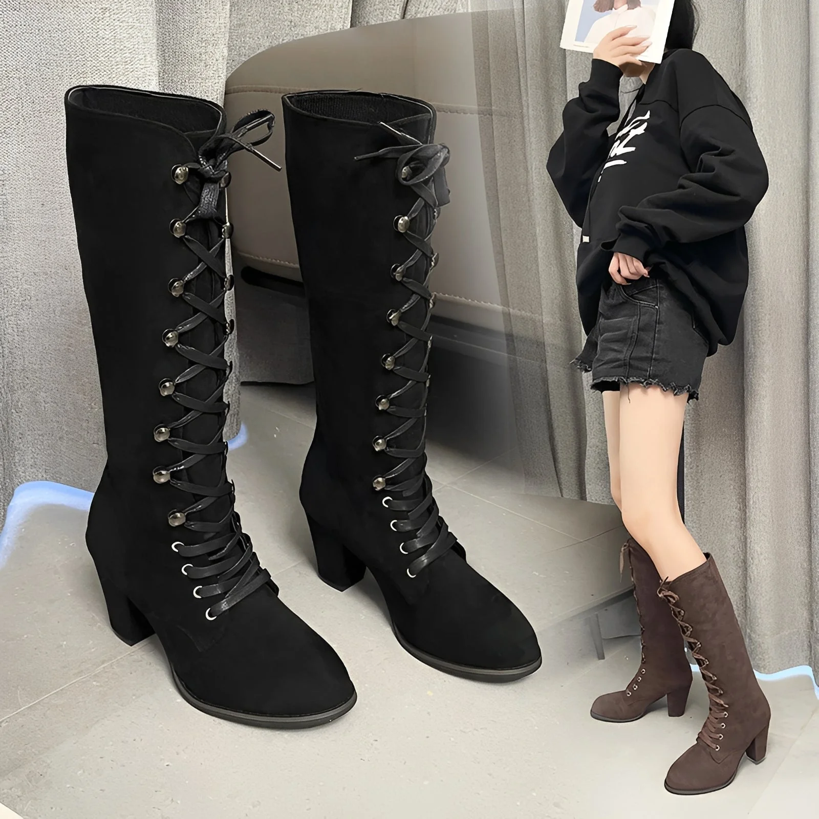 Bonnie - Bottes cavalières élégantes jusqu'aux genoux pour femmes – Image 4