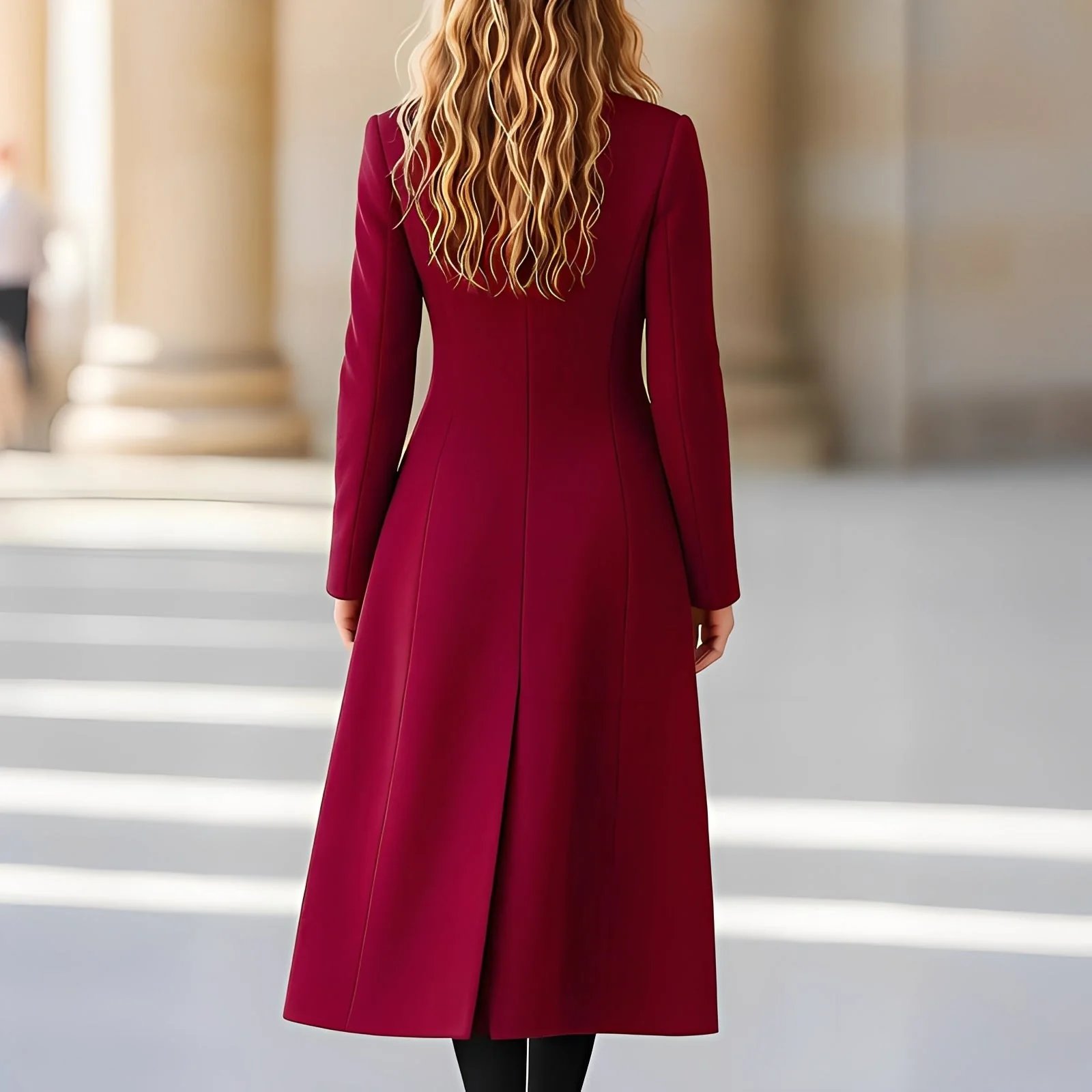 Chrissy - Long manteau à double boutonnage pour femmes, très à la mode – Image 2