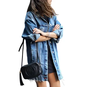 Yasmin - Grande veste en jean décontractée pour femmes