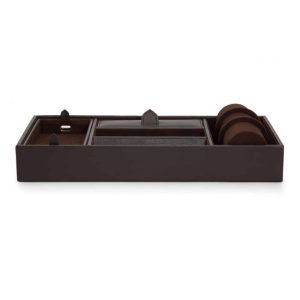 WOLF BLAKE VIDE-POCHE AVEC MANCHETTTE MARRON