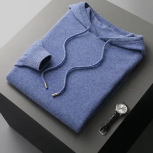 Robbie - Sweat-shirt à capuche relax en laine pour hommes