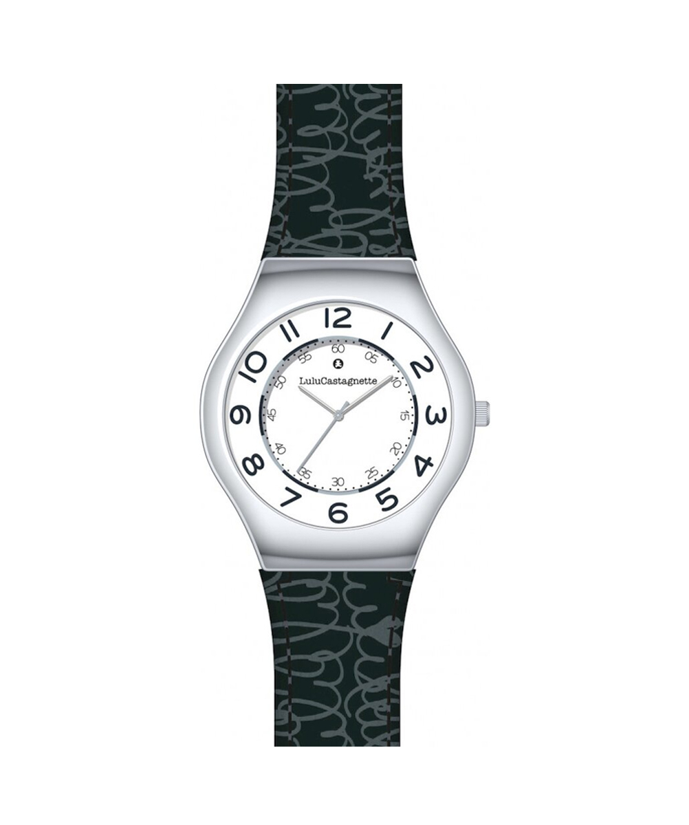 MONTRE LULUCASTAGNETTE FILLE CUIR NOIR