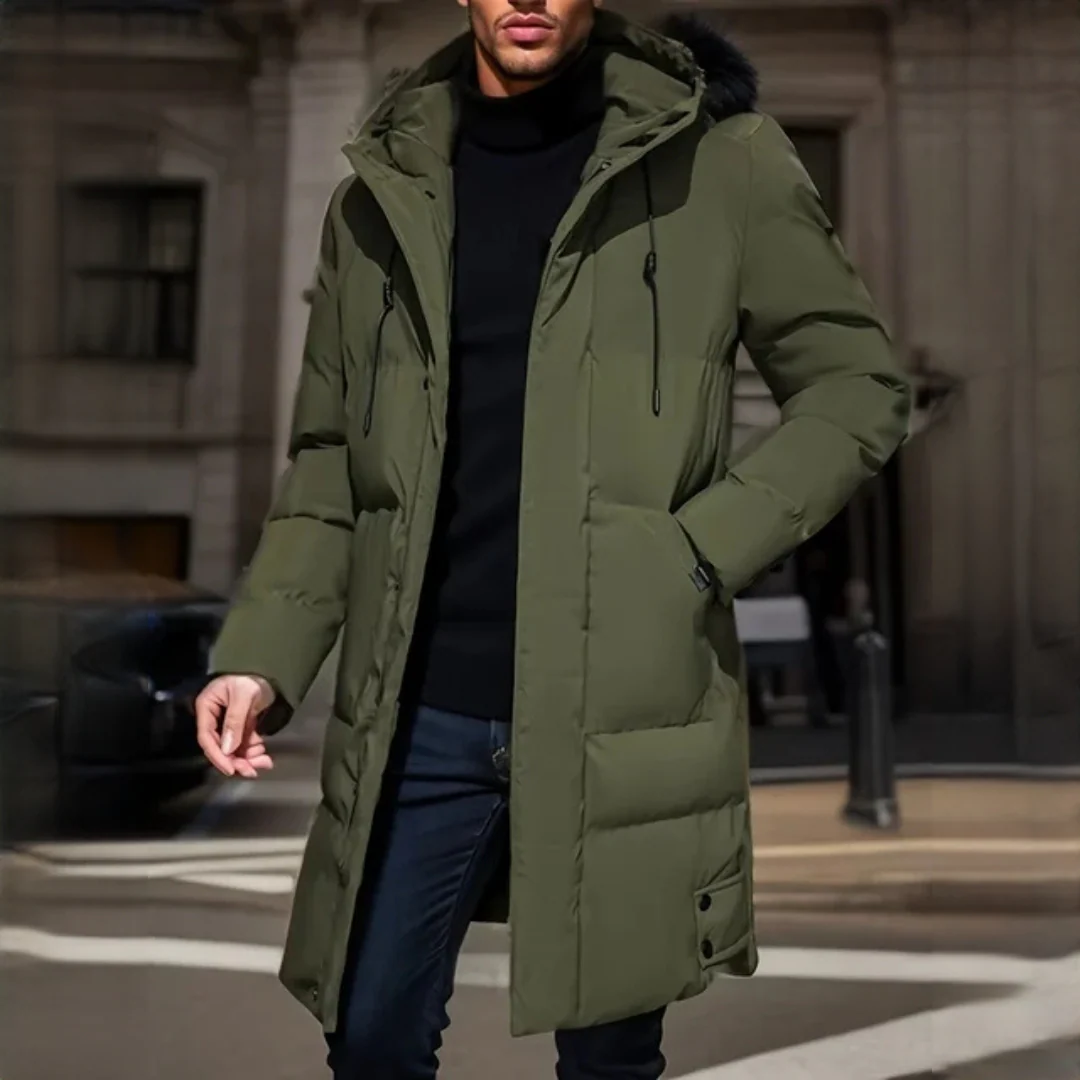Enand - Manteau d'hiver à capuche tendance pour homme – Image 2