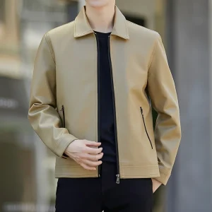 Ewan - Blouson en cuir contemporain pour hommes