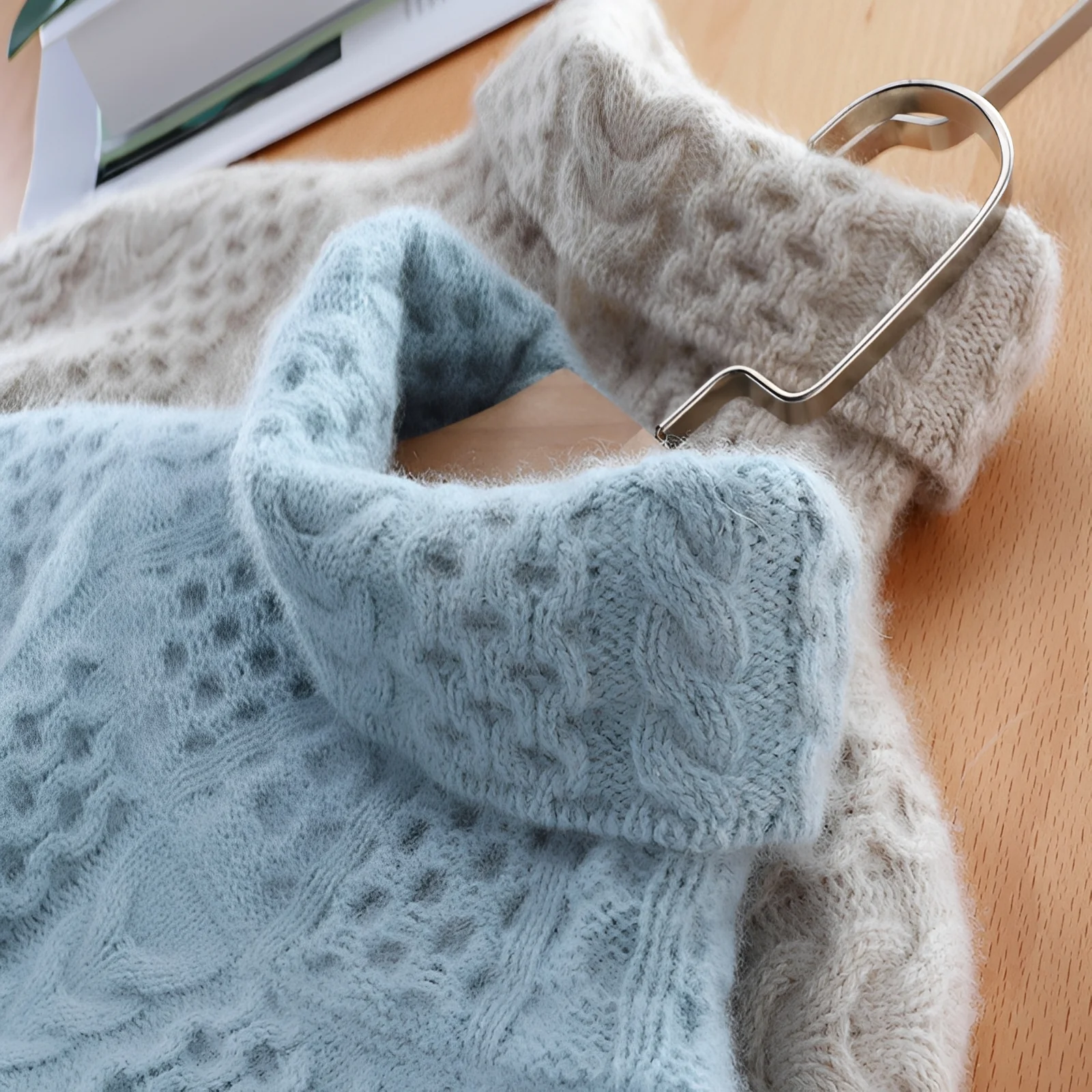 Hayacint - Pull à col roulé chaud en laine pour femme – Image 4