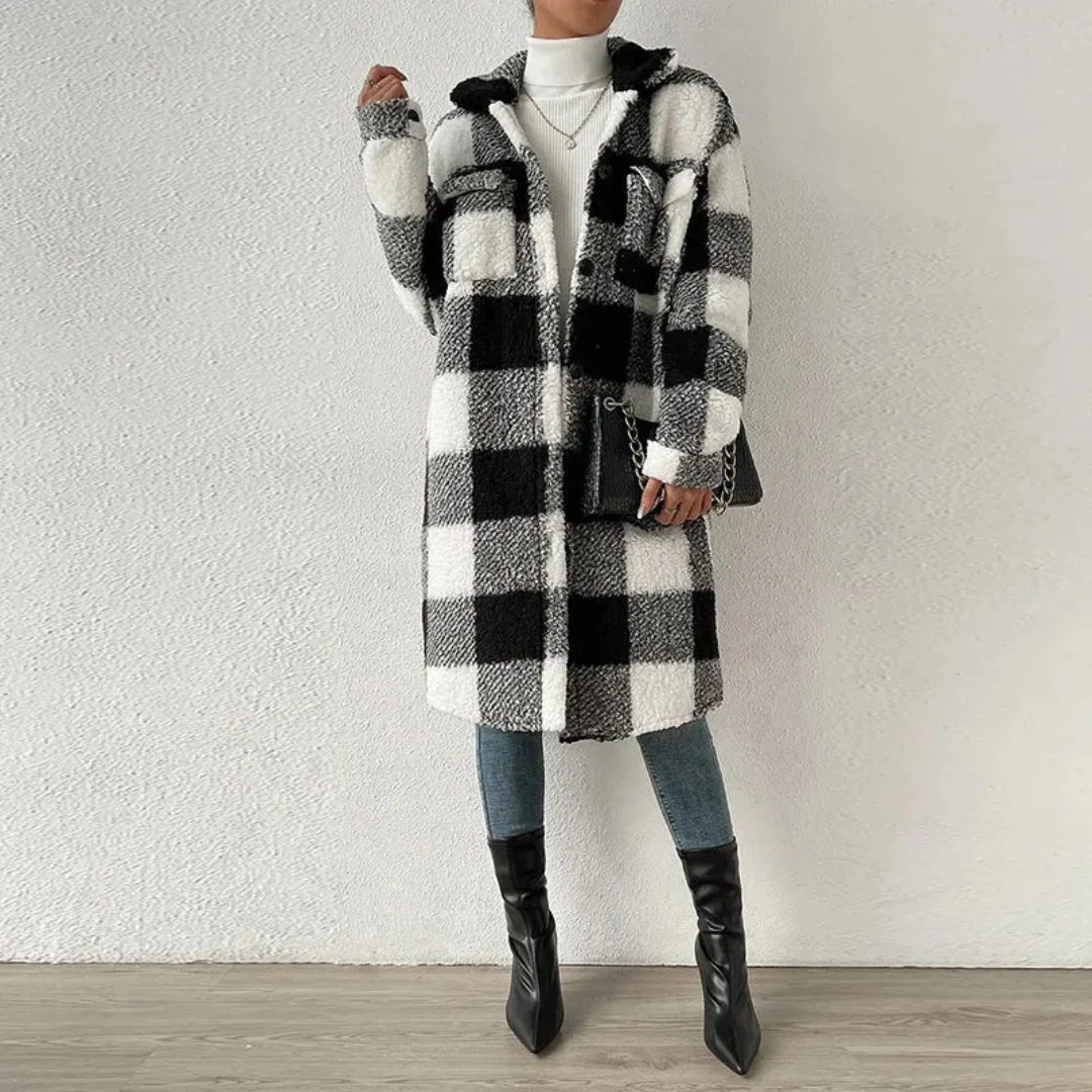 Manteau Tendance Pour Femme | À Carreaux – Image 3