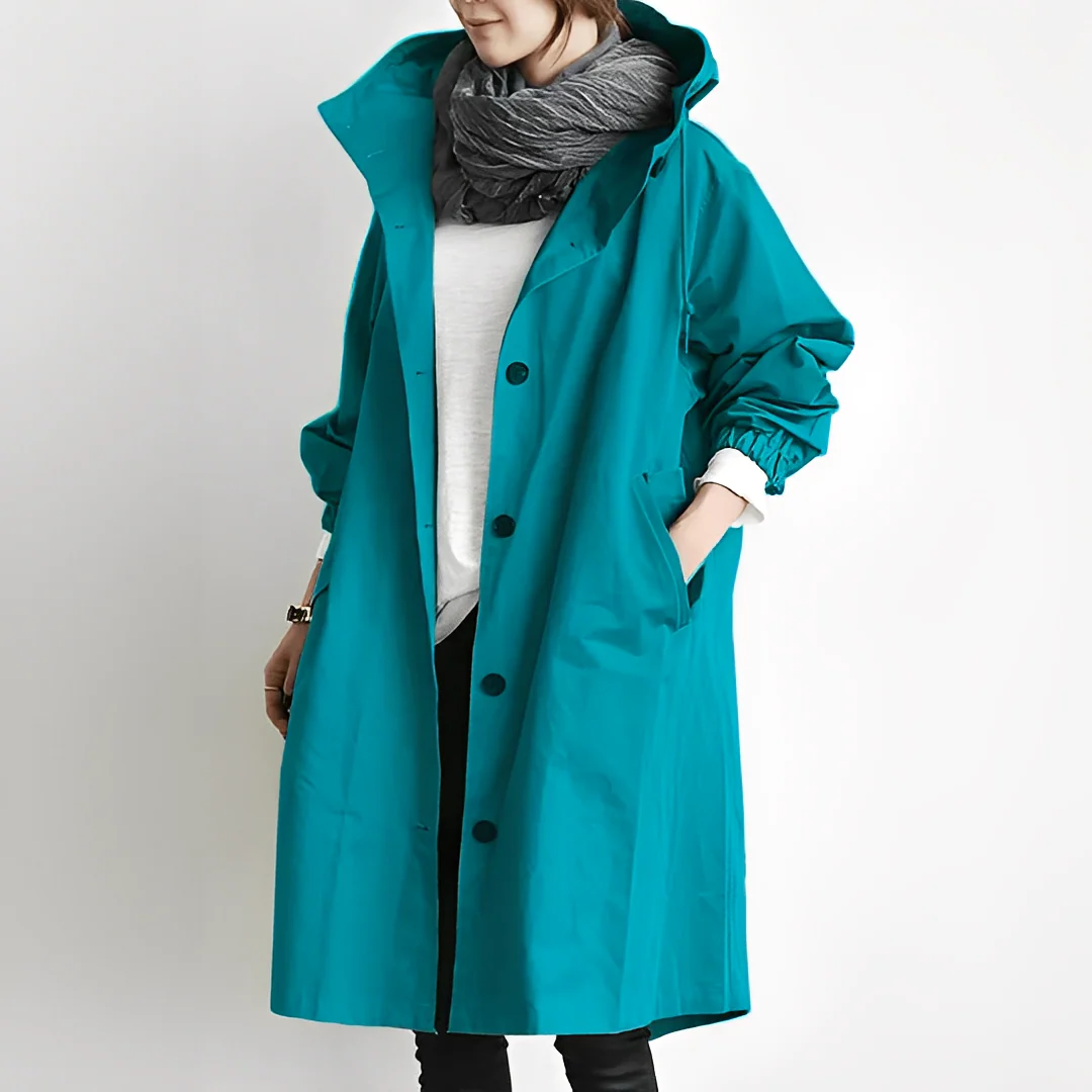 Kyla - Trench-coat confortable à capuche pour femmes – Image 4