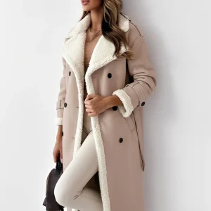 Sally - Long manteau élégant avec doublure matelassée pour femmes