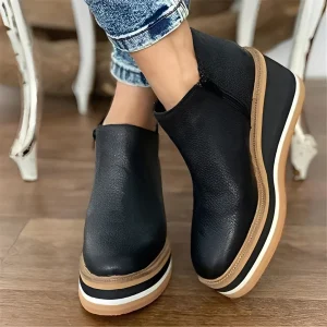 Lyana - Bottines d'hiver à fermeture éclair pour femmes