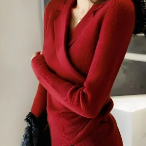 Kaelee - Pull en laine chaud et classique pour femmes