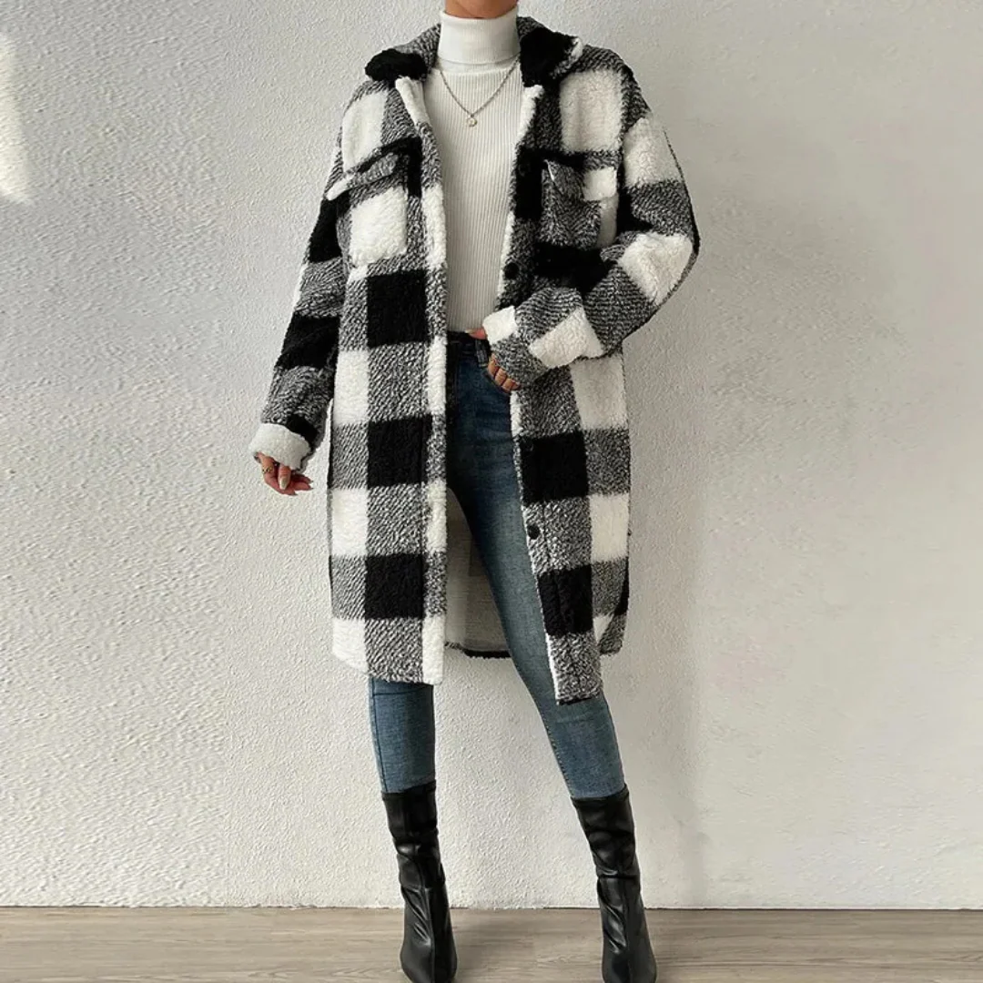 Manteau Tendance Pour Femme | À Carreaux – Image 4