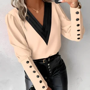 Mikayla - Blouse chic avec manches bouffantes pour femmes