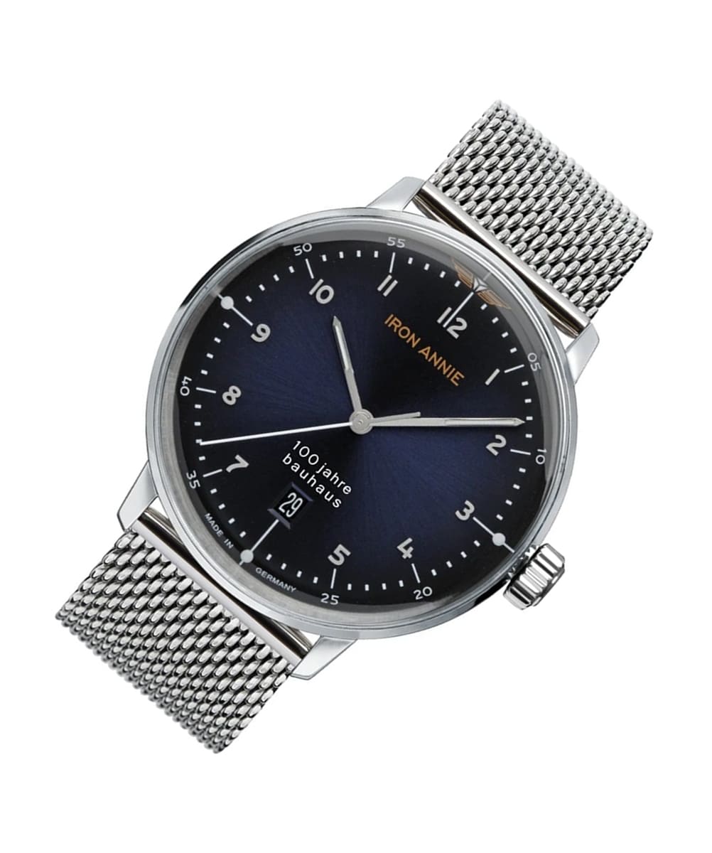 MONTRE IRON ANNIE BAUHAUS ACIER CADRAN BLEU – Image 3