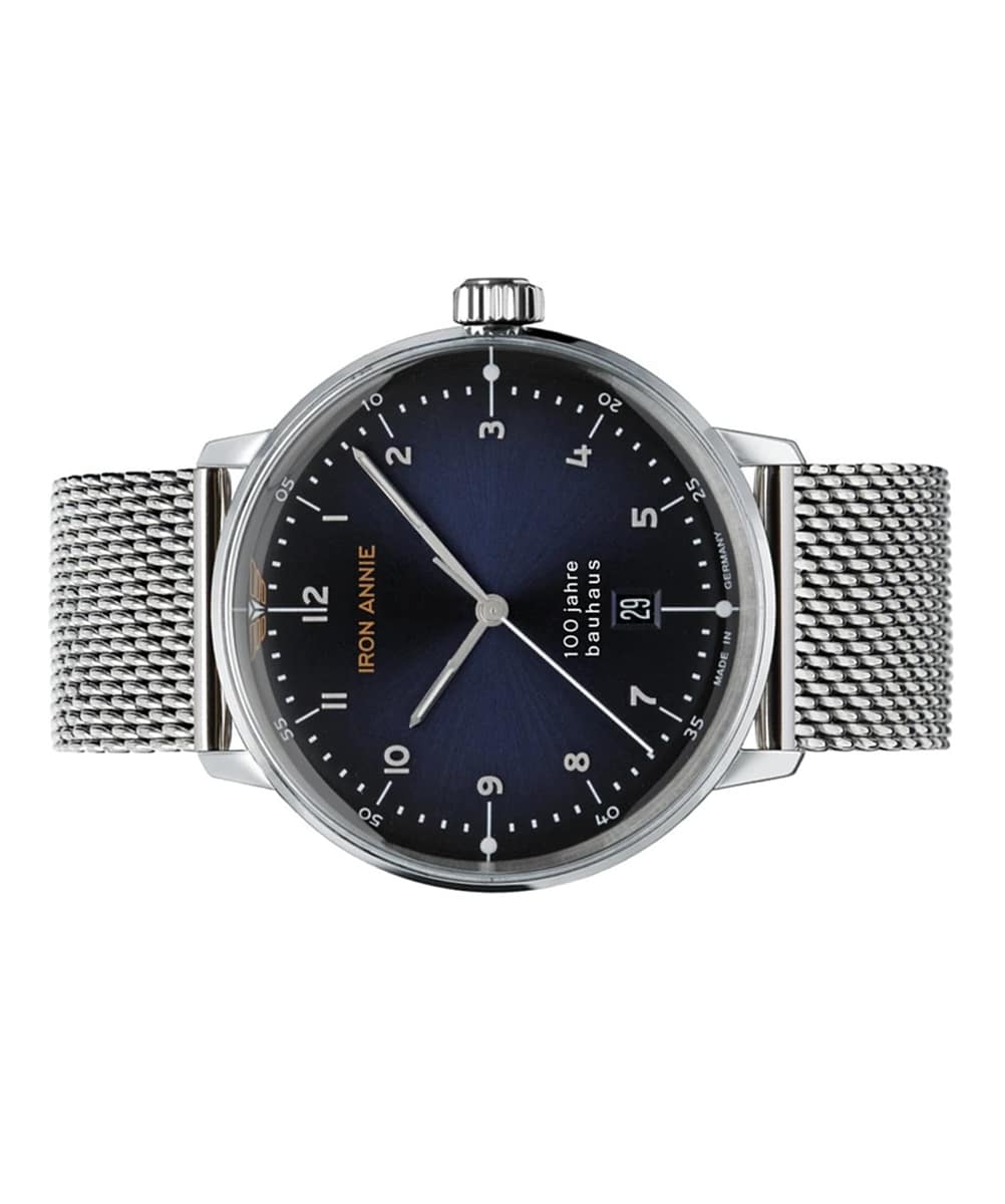 MONTRE IRON ANNIE BAUHAUS ACIER CADRAN BLEU – Image 4