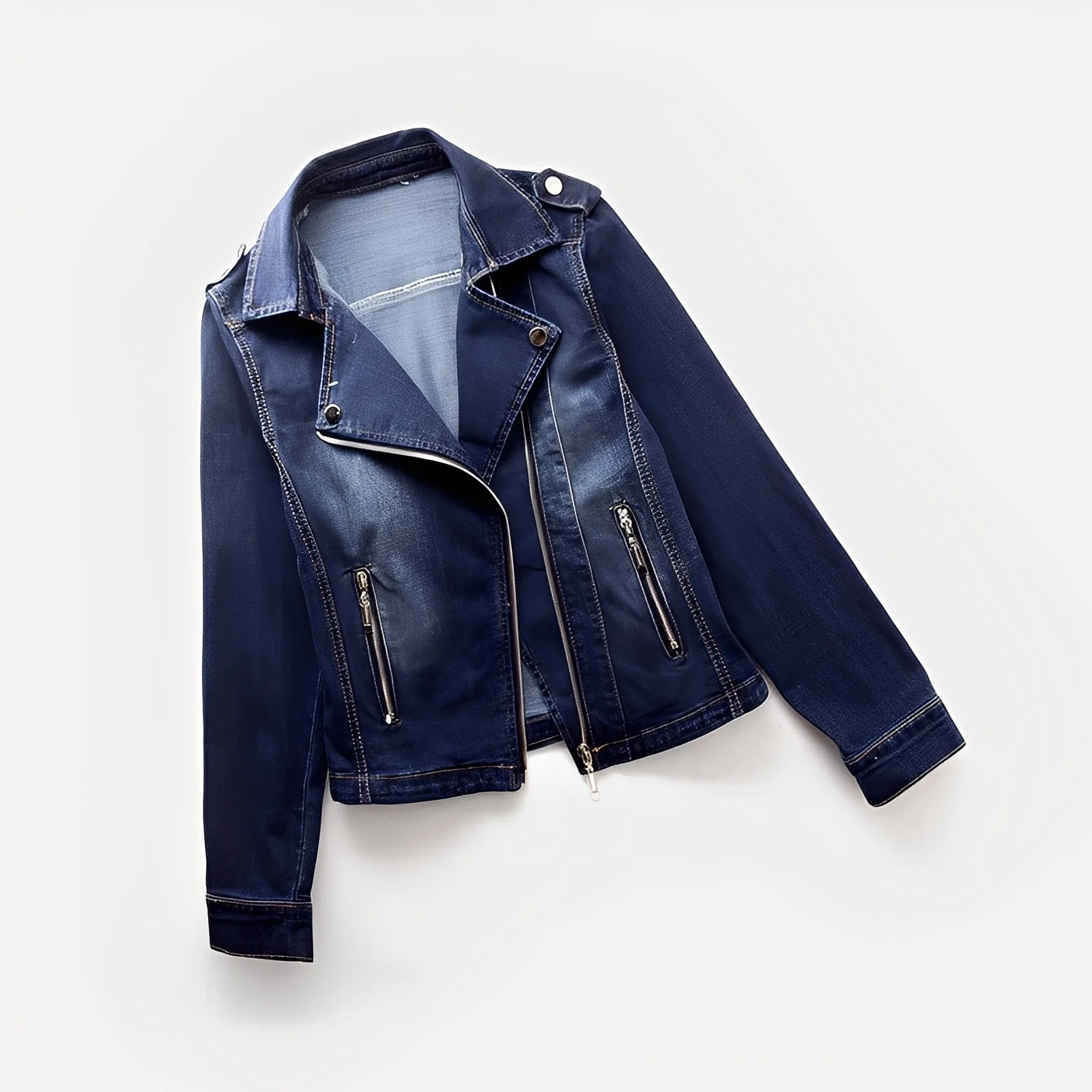 Candice - Veste en jean classique pour femme – Image 3
