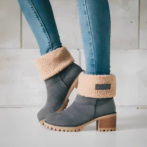 Joella - Bottes chaudes en daim pour femmes