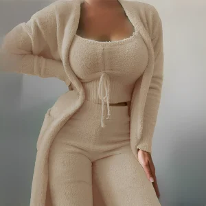 Hilda - Ensemble pyjama confortable 3 pièces pour femmes