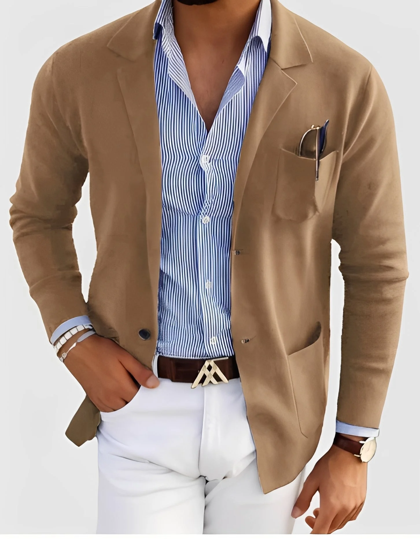 Giffard - Veste élégante en laine à double boutonnage pour hommes