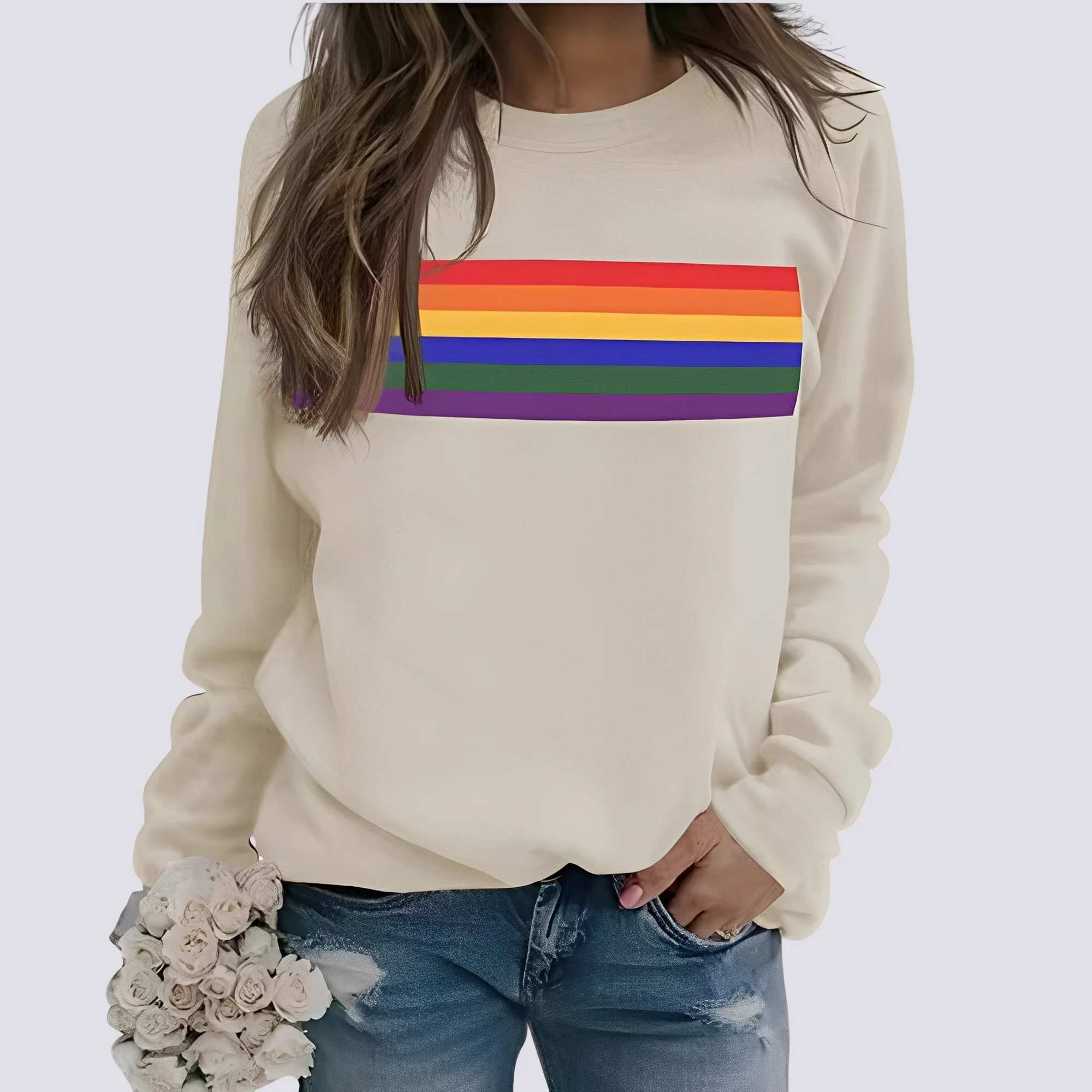 Roseann - Pull chic avec motif coloré pour femmes – Image 4