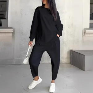 Mélisande - Pull à col rond et pantalon pour femme ensemble