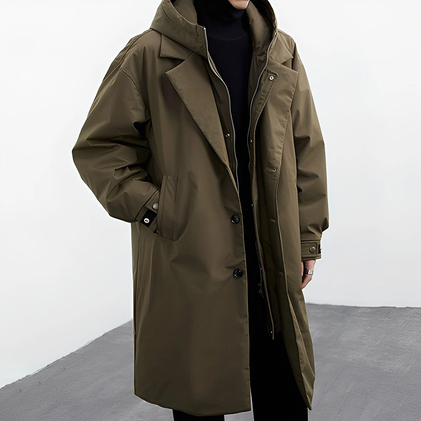 Jordon - Trench long multifonction avec capuche pour hommes – Image 3