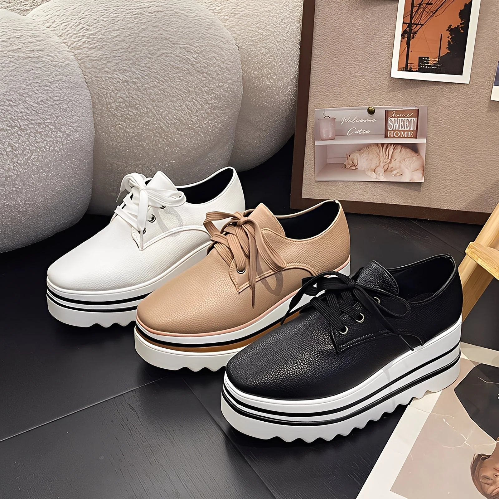 Joanne - Tennis à plateforme tendance avec semelle épaisse pour femmes – Image 3