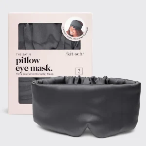 Charcoal Satin Pillow Eye Mask